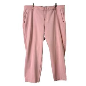 Old Navy Harper Pants Ankle Mid Rise Slim Fit Stretch Pink Rose Women’s Size 16